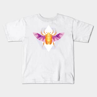 Bright low poly scarab Kids T-Shirt